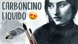 DIRETTA 🖌 Proviamo insieme per la prima volta il CARBONCINO LIQUIDO Schmincke Liquid Charcoal [upl. by Wagoner213]