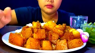 Mukbang eating pork belly curry [upl. by Ativet]