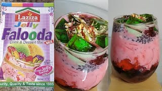 laziza jelly falooda mix recipe Quick falooda recipe  Eid Special [upl. by Aidualc772]