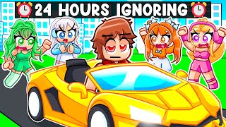 Ignoring MY CRAZY FAN GIRLS In Driving Empire For 24 Hours [upl. by Nois]