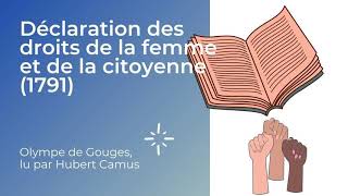 quotLa Déclaration des Droits de la Femme et de la Citoyennequot par Olympe de Gouges livre audio [upl. by Rea]