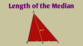 Length of the median Apollonius theorem Geometry tricks logicxonomy shorts [upl. by Idet]