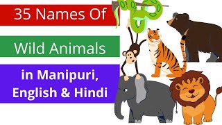 Manipuri Names Of 35 Wild Animals  Hindi amp English  EP21 [upl. by Garner196]