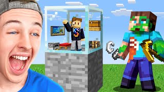 Shrinking My Friends into a Tiny Minecraft World prank [upl. by Nivej]