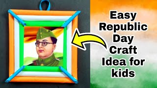 Netaji Birthday Craft  Netaji Photo Frame  Republic Day Craft  shorts indianflag [upl. by Athenian]