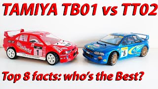 TAMIYA TB01 vs TT02 TOP 8 FACTS WHO IS THE BEST FOR RALLY [upl. by Ias]