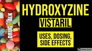 Hydroxyzine Vistaril  Uses Dosing Side Effects [upl. by Ybreh]