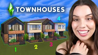 I built 4 Townhouses For Rent in The Sims 4 [upl. by Herr]