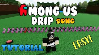 How to make easy song in babft Tutorial Among Us Drip  Build A Boat For Treasure [upl. by Atiekram]