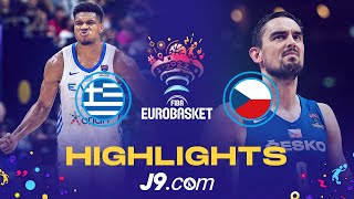 Greece 🇬🇷  Czech Republic 🇨🇿  Round of 16  Game Highlights  FIBA EuroBasket 2022 [upl. by Trelu]