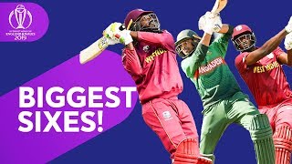 Biggest Sixes  2019 Cricket World Cup Biggest Sixes So Far  ICC Cricket World Cup 2019 [upl. by Nnarual]