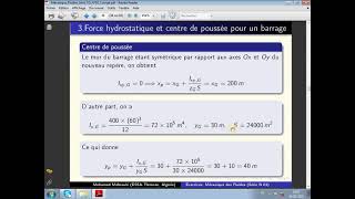 615 MDF Série 3 Exercice 02 Force hydrostatique et centre de poussée pour un véhicule coulé [upl. by Solahcin]