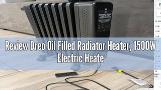 Review Dreo Oil Filled Radiator Heater 1500W Electric Heaters for Indoor Use Safety Heat for Large [upl. by Lynnette678]