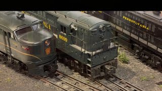 Pennsylvania Railroad Action on the O Gauge 3Rail Union City Line [upl. by Lette365]