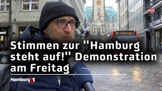 quotHamburg steht aufquot Stimmen zur Demonstration auf dem Rathausmarkt am Freitag [upl. by Lissak156]