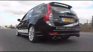 Volvo V50 D5 with Milltek performance exhaust system from Shark Performance [upl. by Nyrrat650]