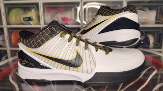 THE BEST Rep Kobe 4s for Hooping Godkiller Batch Kobe 4 quotWhite Del Solquot Reps from Kickwhoxyz [upl. by Enaoj987]