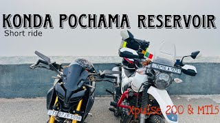 Konda pochama reservoir  short ride on xpulse 200 amp MT15 explore bikeride [upl. by Rramahs314]