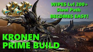 Warframe Godly Kronen Prime Build Wipes Lvl 200 Steel Path is Easy mode [upl. by Tomas]