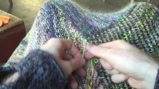 Marled Magic Shawl  Weaving in Ends amp Braid [upl. by Dewayne]