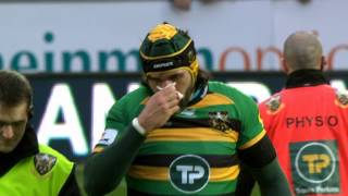 Northampton Saints vs Exeter Chiefs  Aviva Premiership 201516 [upl. by Osnola]