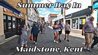 Maidstone Kent England  A typical summer afternoon in Maidstone town centre [upl. by Hillegass655]