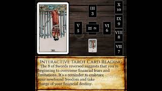 Celtic Cross Wealth Eight of Swords in Position 4 Reversed  Subconscious Liberation [upl. by Ajtak]