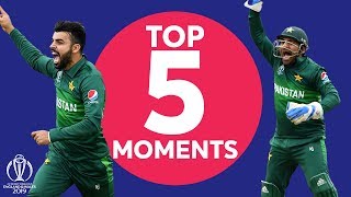 Shadab Super Sarfaraz  New Zealand v Pakistan  Top 5 Moments  ICC Cricket World Cup 2019 [upl. by Aniuqaoj]