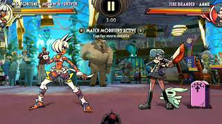 Skullgirls Mobile High streak gameplay in Annies gold prize fight [upl. by Lucien576]