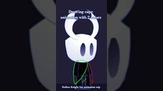 Hollow Knight cape animation wip hollowknight hollowknightart 2danimation animationwip [upl. by Yllet703]