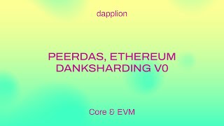 PeerDAS Ethereum danksharding v0  dapplion [upl. by Eneri]