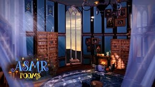 Harry Potter Inspired ASMR  Ravenclaw Tower Common Room  Magical Ambience and Animation [upl. by Kitty]