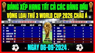 Kết Quả Bảng Xếp Hạng Vòng Loại Thứ Ba World Cup 2026 Khu Vực Châu Á Ngày 692024  Nhật Bản Số 1 [upl. by Harte]