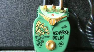 Danelectro Back Talk reverse delay demo [upl. by Depoliti]