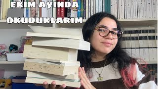 ekim ayı okumalarım  kitap tavsiyeleri ve keyifli sohbet🤎 [upl. by Asoral]