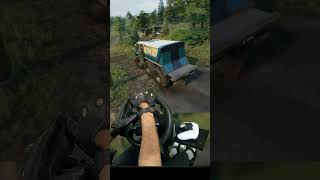 Driving a Giant Scout in SnowRunner with a Steering Wheel 🛻🎮 Shorts [upl. by Akire]