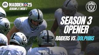 Season Opener The Rookies Came to Play  Madden 25 Raiders Franchise S3W1 [upl. by Neill]