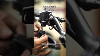 Helmet lock 🔐 usefullgadgets bike bikelover lock rider ytshorts [upl. by Karlik]