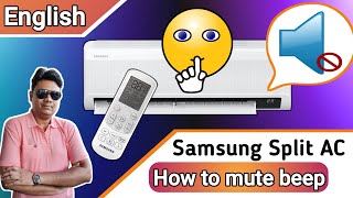 Eng How to mute Beep Enable Silent Mode  Samsung Split amp WindFree AC remote guide [upl. by Napoleon400]