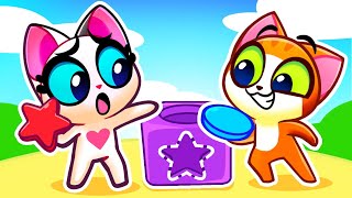 Learn Colors And Shapes With Baby Cats ⭐🟩 Short Stories For Preschoolers By PurrPurr Stories [upl. by Kasevich]