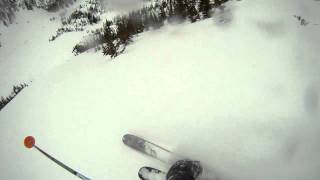 powder skiing  backwards [upl. by Flessel]