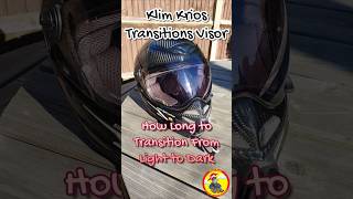 Light to Dark Transition Time  Klim Krios Pro Transitions Visor  Face Shield  Photochromic Lens [upl. by Ogu]