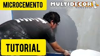 MICROCEMENTO en muros paredes tutorial detallado paso a paso tutorial trending fyp [upl. by Eniamret]