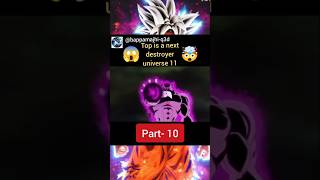 Tournament of power part 10🤯 Toppo is destroyer 😱😱 goku anime dbs shorts [upl. by Ariella]