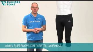 adidas SUPERNOVA DREIVIERTEL LAUFHOSE [upl. by Anavlys474]