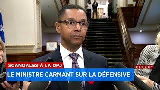 Scandales à la DPJ le ministre Carmant resteratil en poste [upl. by Aierbma969]