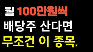 월 100만원씩 국내 배당주 투자한다면 이 종목 모아보세요 [upl. by Mert702]