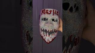 Bedazzling my THIRD Halloween mask this year halloween bedazzled diy [upl. by Broeker]