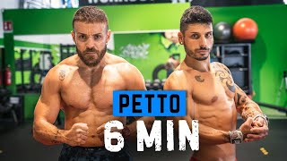 PETTORALI ENORMI IN 6 MINUTI con il metodo 21 WORKOUT A CORPO LIBERO [upl. by Janek171]