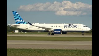 JetBlue A220300 take off DTW [upl. by Amie]